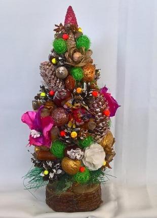 Рождественский топиарий. новогодняя настольная елка.1 фото