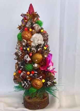 Рождественский топиарий. новогодняя настольная елка.5 фото