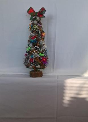 Новорічний топіарі. новорічна ялинка з натуральних матеріалів.2 фото