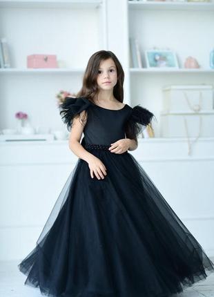 Вечірнє плаття для дівчинки, міккі, атлас, бісер 1401 фото