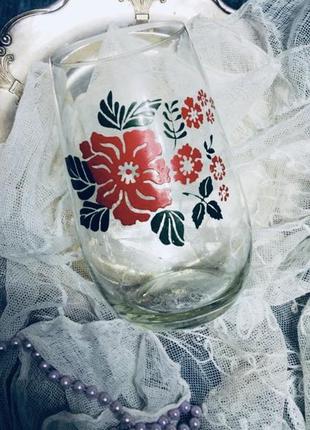🔥 ваза 🔥 винтажная старинная с цветами урстр3 фото