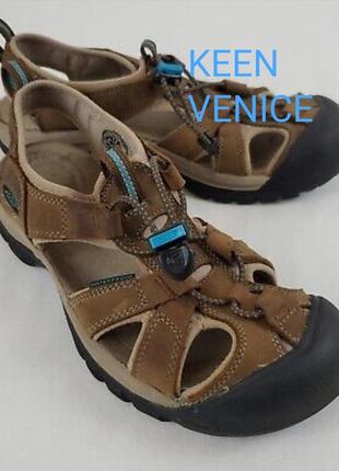 Коричневые кожаные водонепроницаемые спортивные сандалии  venice р. 38-39, стельки 25-25'5 см***