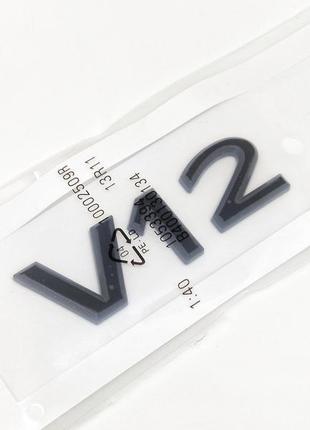 Емблема maybach v12 напис багажника чорний глянець