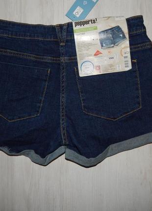 Шорты джинсовые с отворотами для девочки pepperts подростковые4 фото