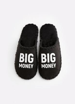 Мужские домашние тапочки big money, черного цвета, закрытой формы2 фото