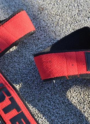 Лямки для тяги power system ps-3401 lifting straps duplex black/red10 фото