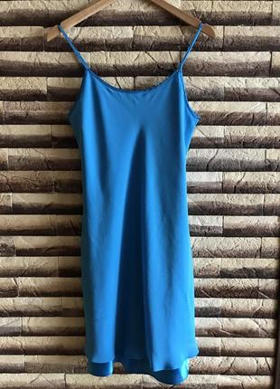 Голубое платье-сарафан.1 фото