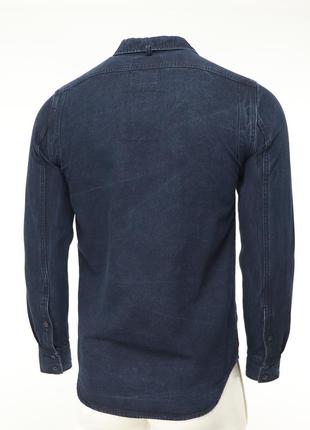 Мужская джинсовая рубашка-рубашка оригинал [ s-m ]4 фото
