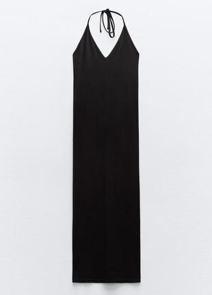 Облегающее черное платье zara new4 фото