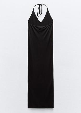 Облегающее черное платье zara new6 фото