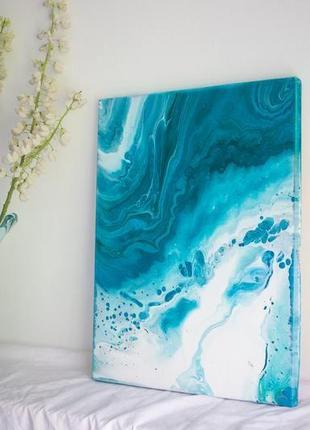 Картина море/синяя картина/ картина из серии "морская пена, 4"3 фото