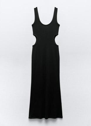 Платье с вырезами черная zara new5 фото