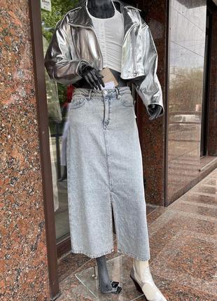 Джинсовая юбка, длинная юбка, джинсовая макси юбка от бренда vero moda1 фото