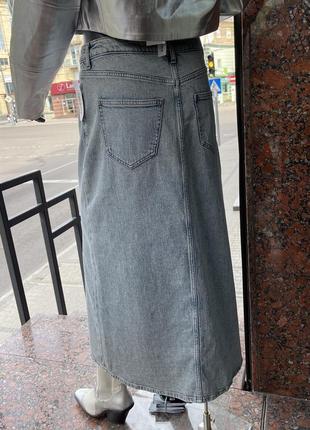 Джинсовая юбка, длинная юбка, джинсовая макси юбка от бренда vero moda4 фото