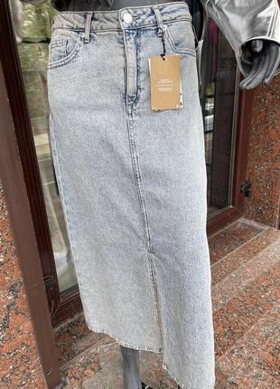 Джинсовая юбка, длинная юбка, джинсовая макси юбка от бренда vero moda3 фото