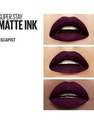 Maybelline matte ink 45 escapict матовая помада фиолетовая2 фото