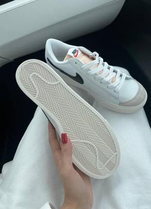 Кроссовки blazer low white black10 фото