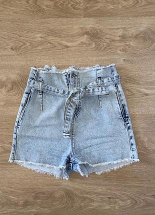 Джинсовые шорты женские высокая посадка