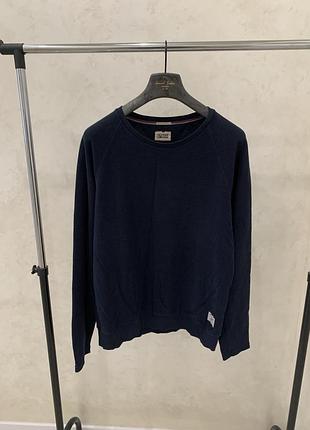 Лонгслив кофта тонкий свитер tommy hilfiger синий