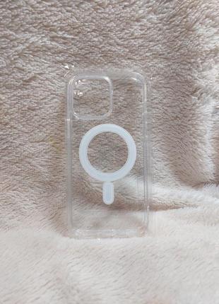Чехол силиконовый clear case magsafe iphone 14 pro max