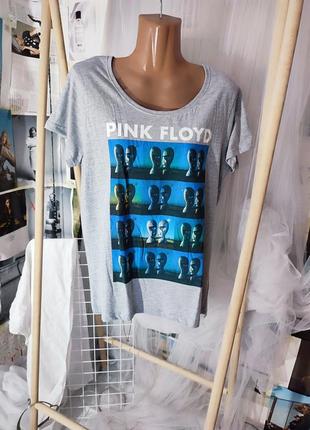 Сіра футболка з принтом pink floyd1 фото