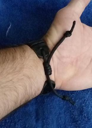 Браслет з натуральної шкіри наручний.2 фото