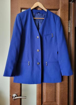 Женский винтажный пиджак biaggini м l синий
