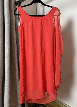 Червоне вільне плаття naf naf5 фото