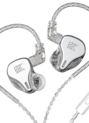 Навушники kz dq6 з мікрофоном silver org