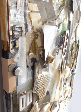 Бизиборд. абстрактное панно, картина абстракция на холсте, из различных элементов, 50х40 см7 фото