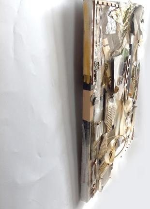 Бизиборд. абстрактное панно, картина абстракция на холсте, из различных элементов, 50х40 см8 фото