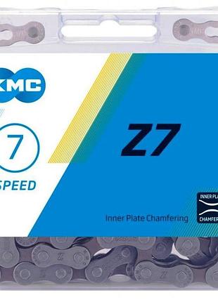 Ланцюг kmc z7 для 7 швидкісних трансмісій велосипеда, із замко...