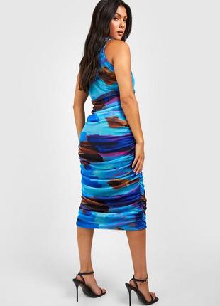 Платье midaxi с абстрактной сеткой и рюшами для беременных boohoo3 фото