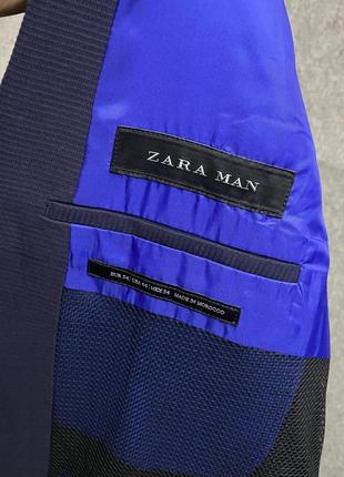 Синій піджак від бренда zara man5 фото