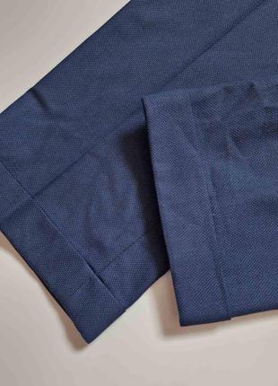 Чоловічі штани чиноси з підкатами zara темно-сині2 фото