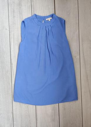 Якісна базова блузка блакитного кольору віскоза від іменитого бренду