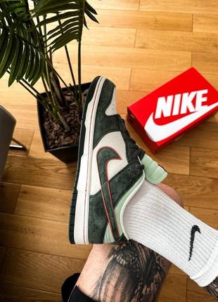 Nike sb dunk low pro eire "green white orange" мужские качественные удобные в носке6 фото