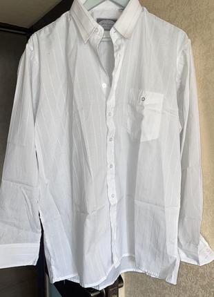 Оригинальная белая рубашка мужская рубашка1 фото