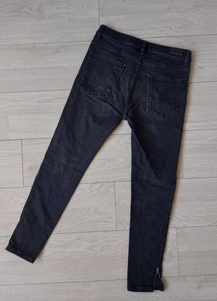 Джинсы zara man slim черные2 фото