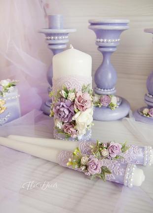 Бузкові свічки для весілля