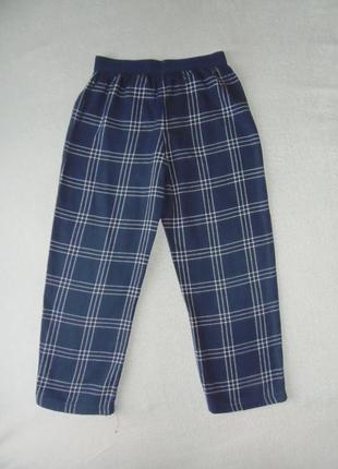 Коттоновые штаны в клетку на 7-8 лет