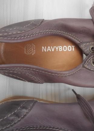 Кожаные кеды мокасины navyboot6 фото