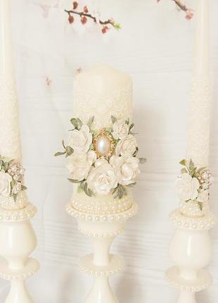 Молочные свечи для свадьбы1 фото