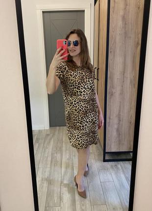 Леопардовое платье george размер s, 82 фото