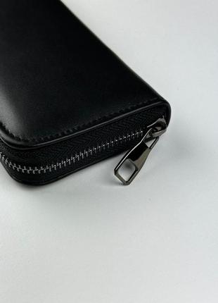 Шкіряний клатч-гаманець із натуральної гладкої шкіри sv002 (чо...5 фото