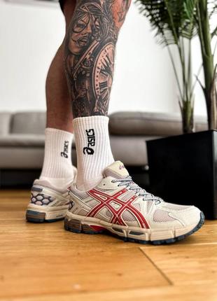 Asics gel kahana 8 "beige/red"чоловічі якісні зручні в носінні