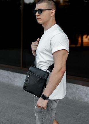 Сумка-мессенджер із натуральної шкіри, сумка через плече чолов...