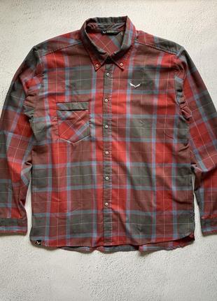 (2xl)человечья трекинговая рубашка salewa wool fanes flannel 2 pl