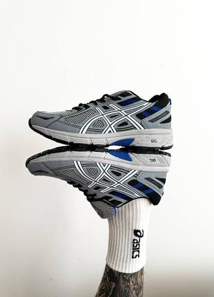 Asics gel venture 6 "grey/blue"чоловічі якісні зручні в носінні