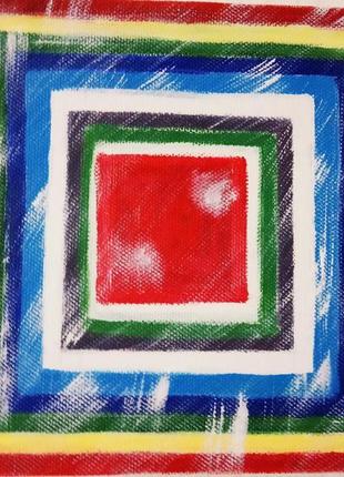 Червоний квадрат авторська картина акрил полотно 40х25 см ексклюзивна сучасна живопис4 фото